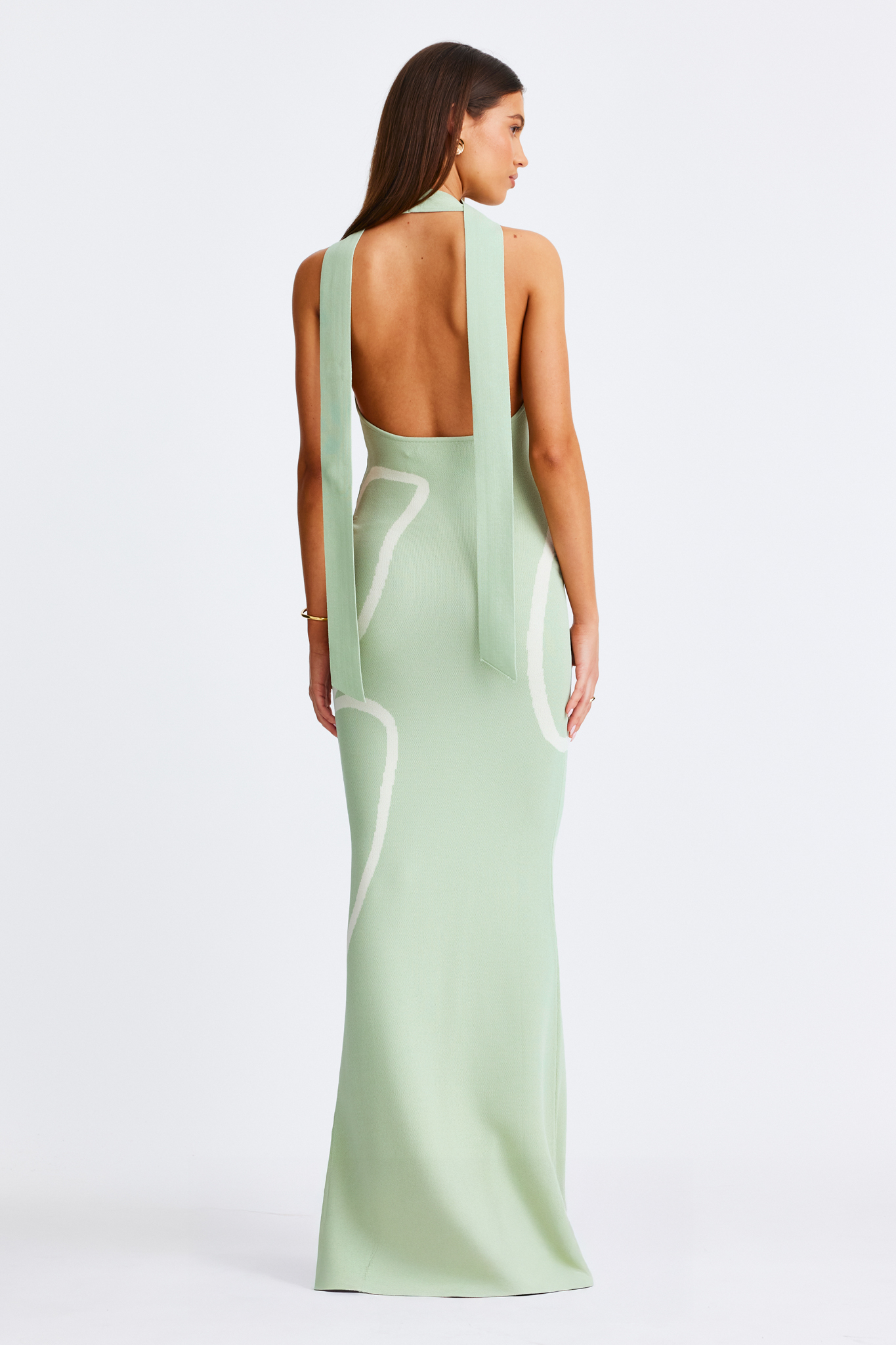 Jemima Halterneck Maxi Dress Sage – foto 4